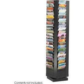 92 Pocket Steel Rotary Magazine Rack - Black 4325BL