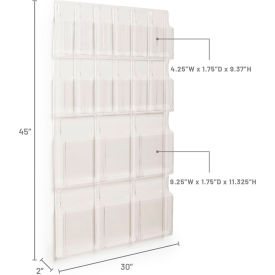 Clear 6 Magazine and 12 Pamphlet Display 5600CL