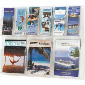 Clear 3 Magazine and 6 Pamphlet Display 5605CL