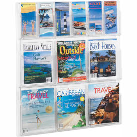 Clear 6 Magazine and 6 Pamphlet Display 5606CL