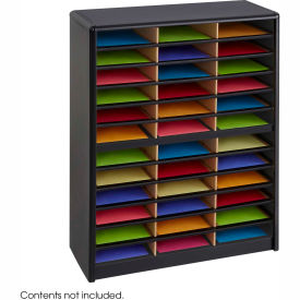 36 Compartment Economy Literature Organizer - Black 7121BL