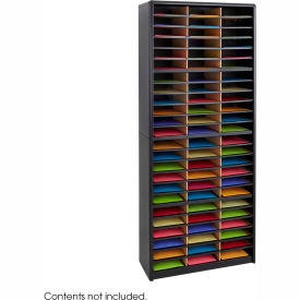 72 Compartment Economy Literature Organizer - Black 7131BL