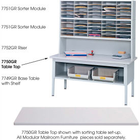 Mailroom Table Top (Table Frame Sold Separately) 7750GR