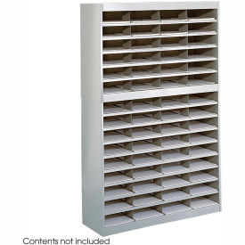 60 Compartment Steel Literature Organizer - Gray 9231GRR