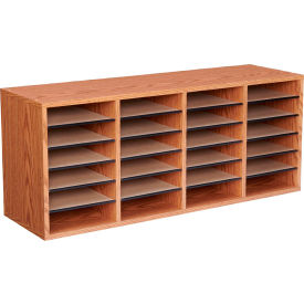 Wood Adjustable Literature Organizer 24 Compartment 9423MO