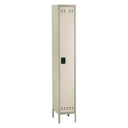 Wardrobe Locker, 12 in W, 18 in D, 78 in H, (1) Tier, (1) Wide, Tan MPN:5522TN