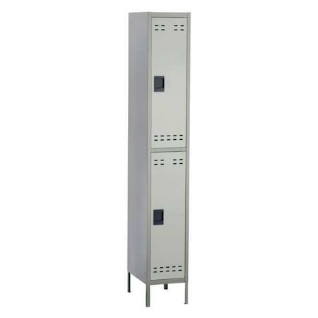 Wardrobe Locker, 12 in W, 18 in D, 78 in H, (1) Wide, (2) Tier, Gray MPN:5523GR
