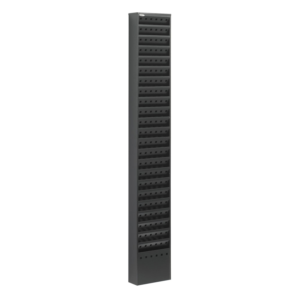 Safco Steel Magazine Rack, 23 Pockets, 65 1/2inH x 10inW x 4inD, Black MPN:4322BL