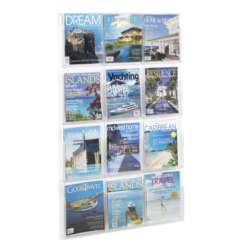 Clear Literature Rack, Magazine, 12 Pockets MPN:5602CL