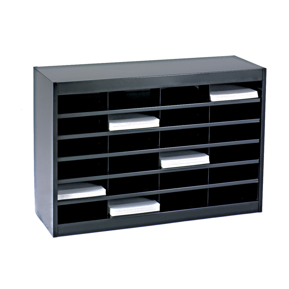 Safco E-Z Stor 24-Compartment Literature Organizer - 750x Sheet - 24 Compartment(s) - Compartment Size : 3inx9inx12.25in - 9211BLR MPN:9211BLR