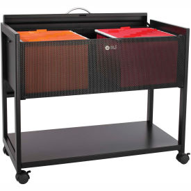 Safco® 5353 Mobile File with Locking Top - Black 5353BL