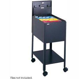Safco® 5361 Standard Letter Sized Mobile Tub File with Lock - Black 5361BL