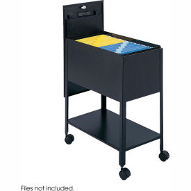 Safco® 5362 Extra Deep Letter Sized Mobile Tub File with Lock - Black 5362BL