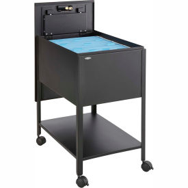 Safco® 5363 Extra Deep Legal Sized Mobile Tub File with Lock - Black 5363BL