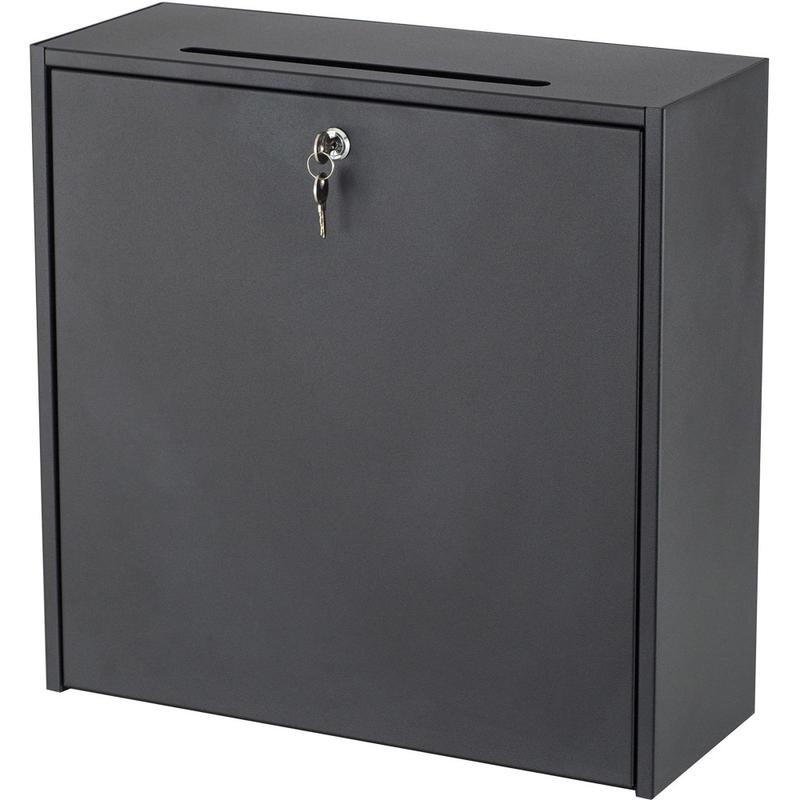 Safco Wall-mounted Inter-department Locking Mailbox, 12in x 7 3/4in x 18in, Black MPN:4259BL