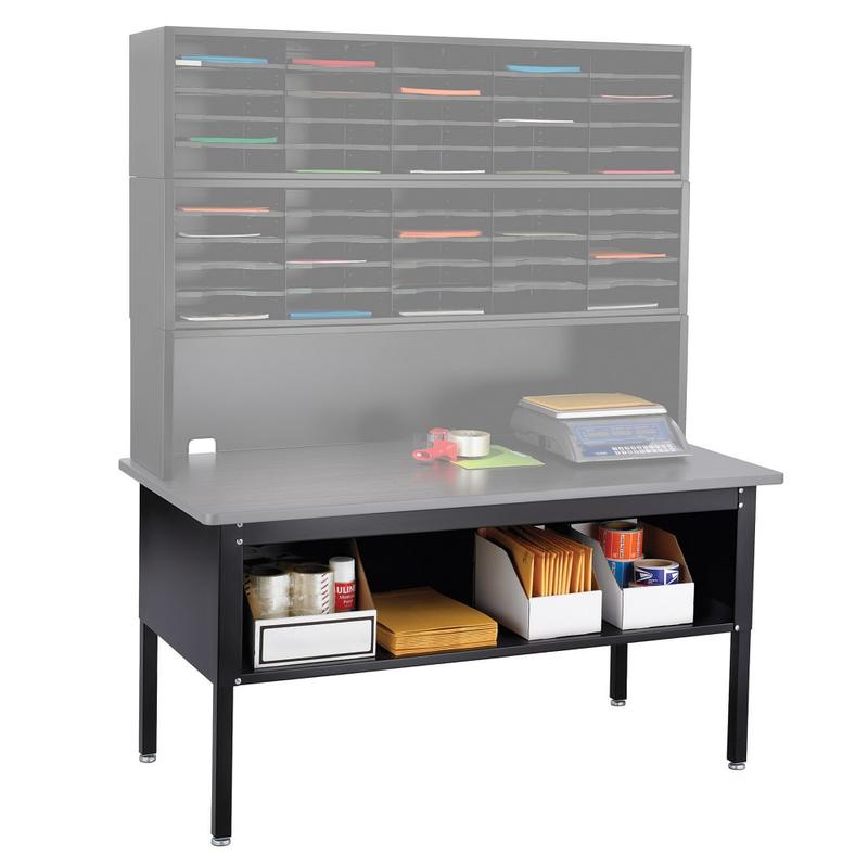Safco E-Z Sort Mailroom Furniture, Sorting Table, 28inH x 60inW x 30inD, Black MPN:7749BL