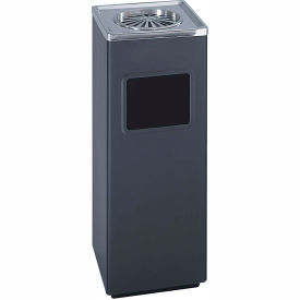 Safco® Square Ash And Trash Receptacle - 9696BL 9696BL
