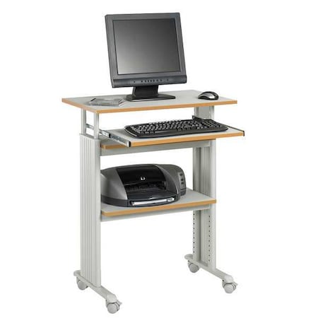 Adjustable Desk Stand-Up Adjustable Workstation, 22 in D X 49 in H, 29 1/2 in W X Gray MPN:1929GR