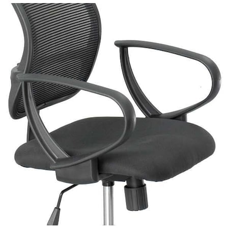 Desk Chair Loop Arms, Loop Arms, Mesh, Black MPN:3396BL
