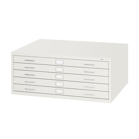 Flat File Cabinet, White, 5 Drawers MPN:4994WHR