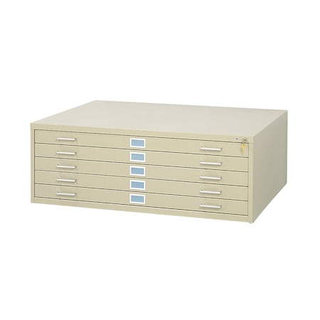 Flat File Cabinet, Tropic Sand, 5 Drawers MPN:4996TSR
