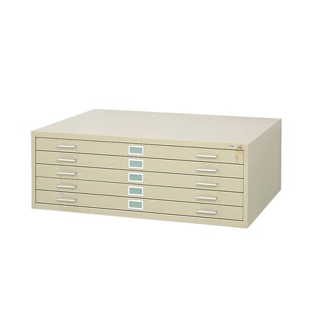 Flat File Cabinet, Tropic Sand, 5 Drawers MPN:4998TSR