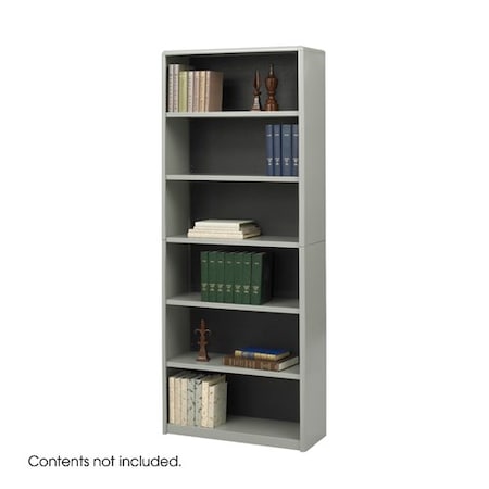 ValueMate Economy Bookcase, 6-Shelf, Gray MPN:7174GR