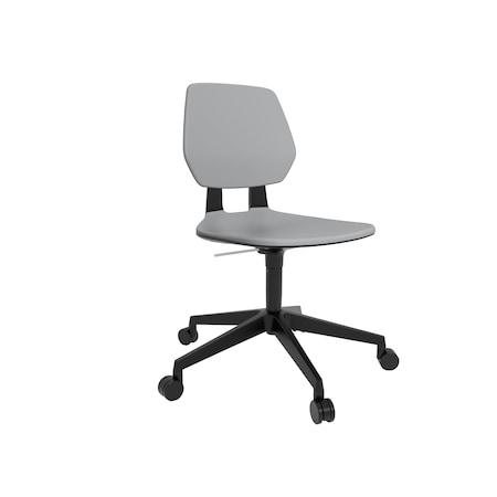 Task Chair, Gray, Blk, Polyurethane, Swivel MPN:7825GR
