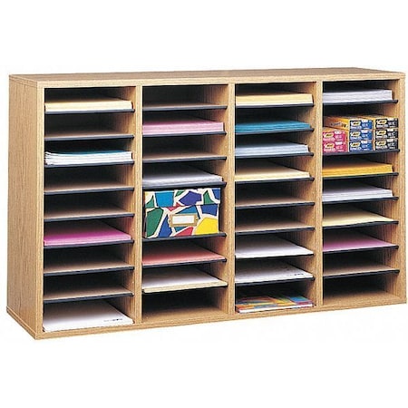 Literature Org, Wood, Adjustable, 36, Oak MPN:9424MO