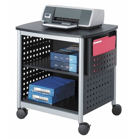 Desk-Side Printer Stand, Black/Silver MPN:1856BL