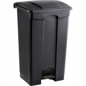 Safco® Plastic Step-On Receptacle- 23 Gallon Black - 9923BL 9923BL