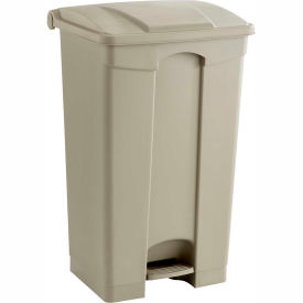 Safco® Plastic Step-On Receptacle- 23 Gallon Beige - 9923TN 9923TN