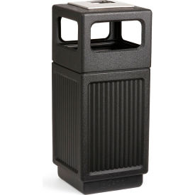 Safco® Canmeleon™ Trash Can & Ash Urn Recessed Panels 15 Gallon Black 9474BL