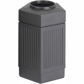 Safco® Canmeleon™ Indoor/Outdoor 30 Gallon Pentagon Black 9485BL 9485BL