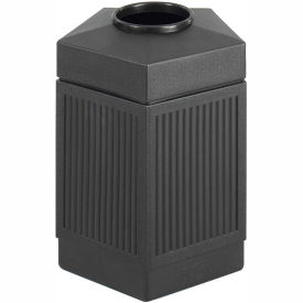 Safco® Canmeleon™ Indoor/Outdoor 45 Gallon Pentagon Black 9486BL 9486BL