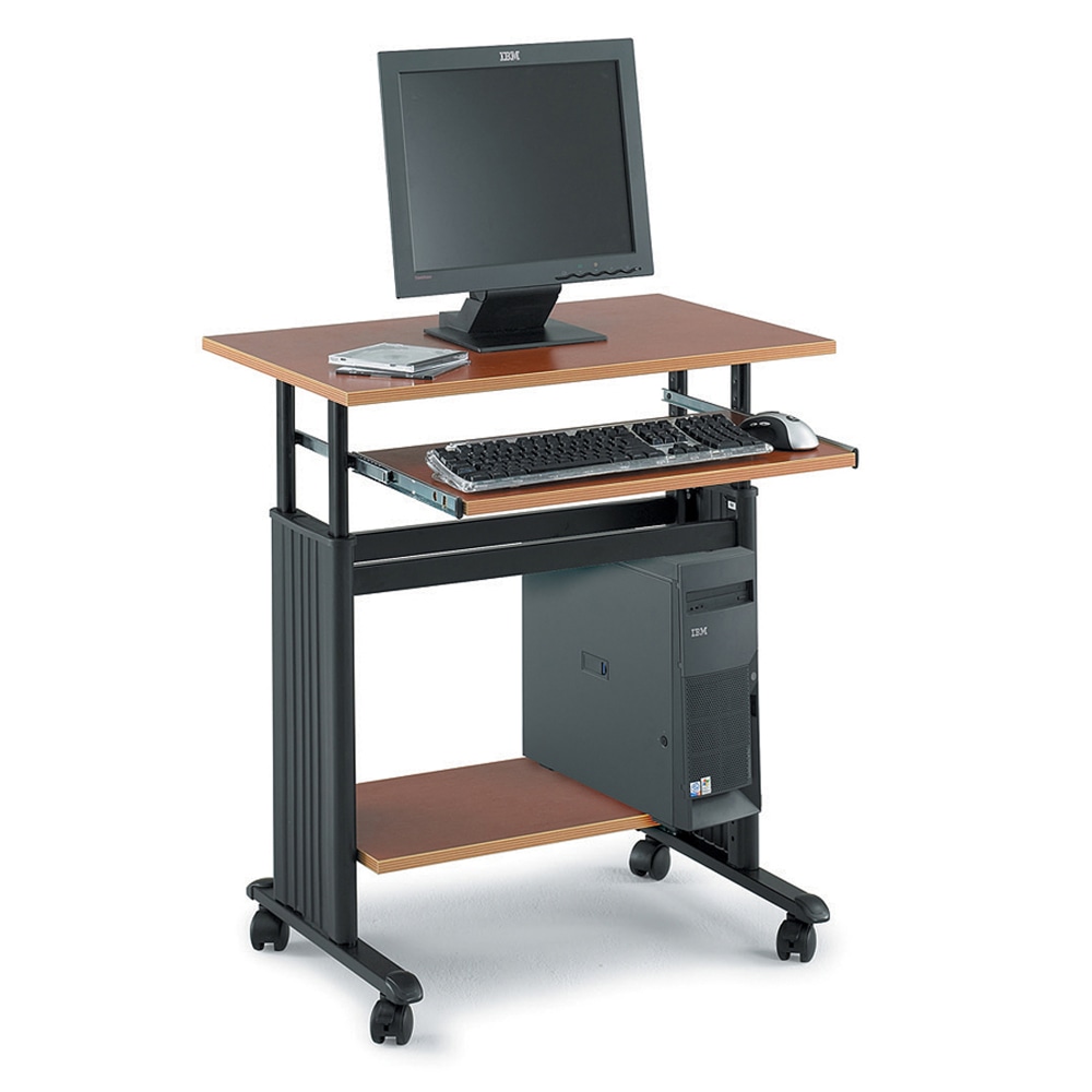 Safco Muv Adjustable-Height Workstation, Medium 33inH x 22inW x 28-1/2inD, Oak MPN:1925CY