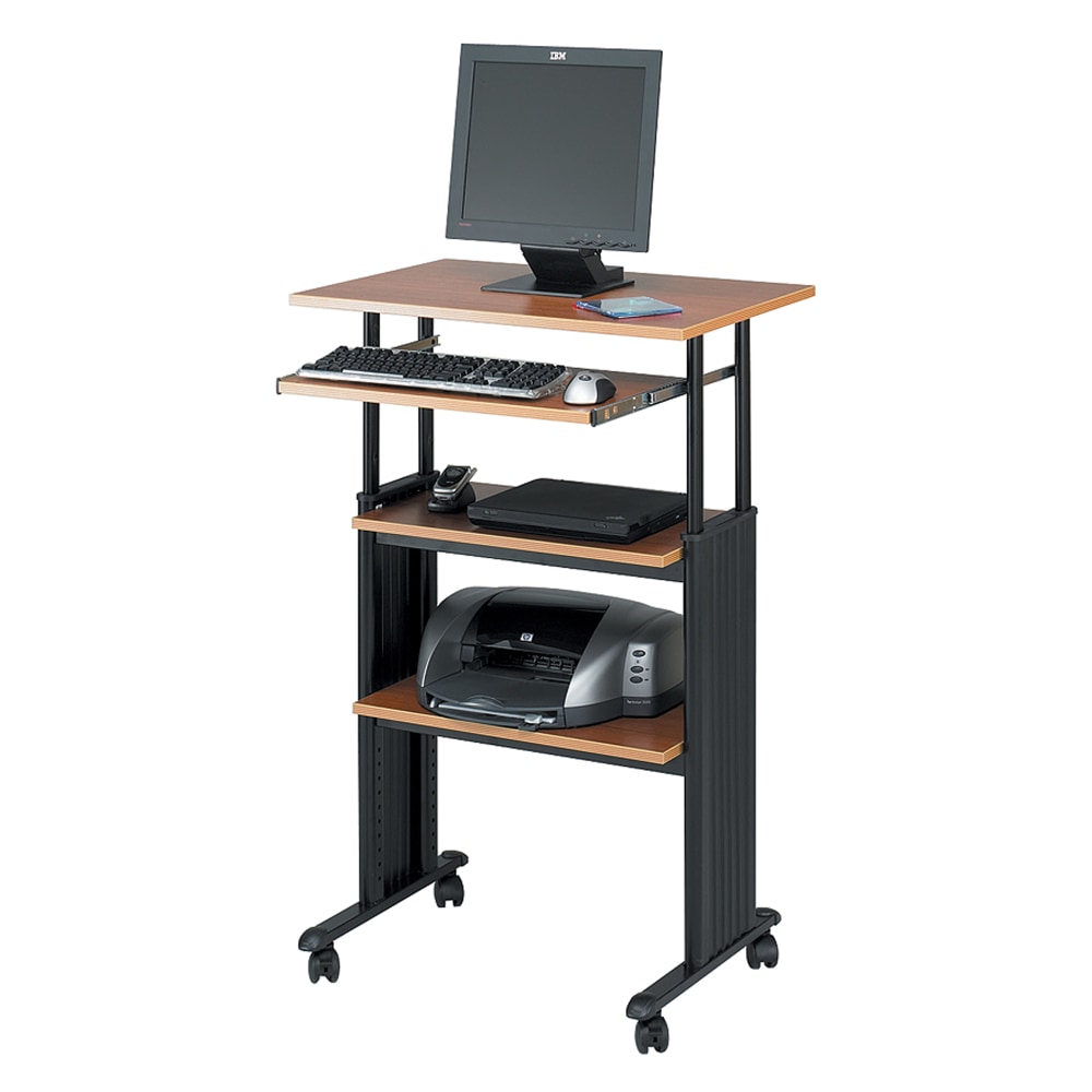 Safco Muv Stand-up Adjustable Height Desk Workstation, 49inH x 22inW x 29inD, Cherry MPN:1929CY