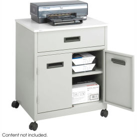 Safco® Products 1870GR Enclosed Steel Machine Stand with Drawer 1870GR