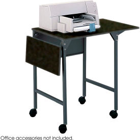 Safco® Products 1876BL Machine Stand with Drop Leaves - Black 1876BL