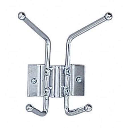 2 Hook Coat Rack, 7-1/16Hx6-1/2H, Chrome MPN:4160