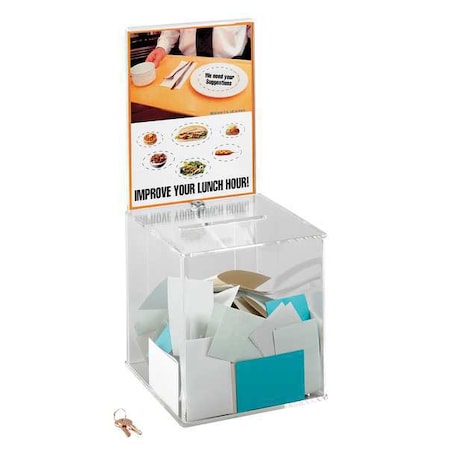 Suggestion Box, Clr, 21 in H, 9 1/4 in W MPN:4234CL