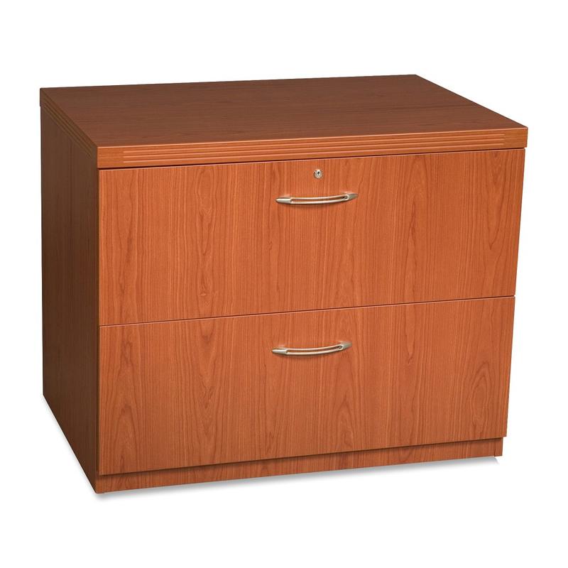 Mayline Aberdeen 36inW x 15inD Lateral 2-Drawer File Cabinet, Cherry MPN:AFLF36LCR