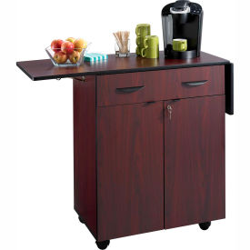 Hospitality Service Cart - Mahogany 8962MH