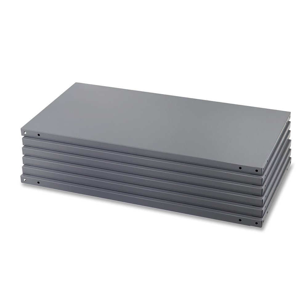Safco Industrial Steel Shelf Pack, 85inH x 36inW x 18inD, 6 Shelves, Gray MPN:6252