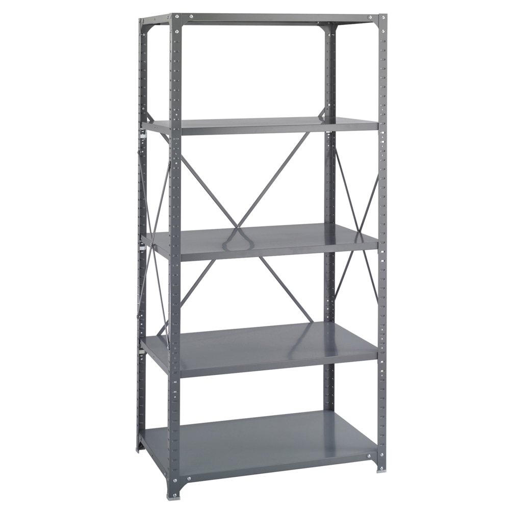 Safco 5-Shelf Commercial Steel Shelving Kit, Dark Gray MPN:6267
