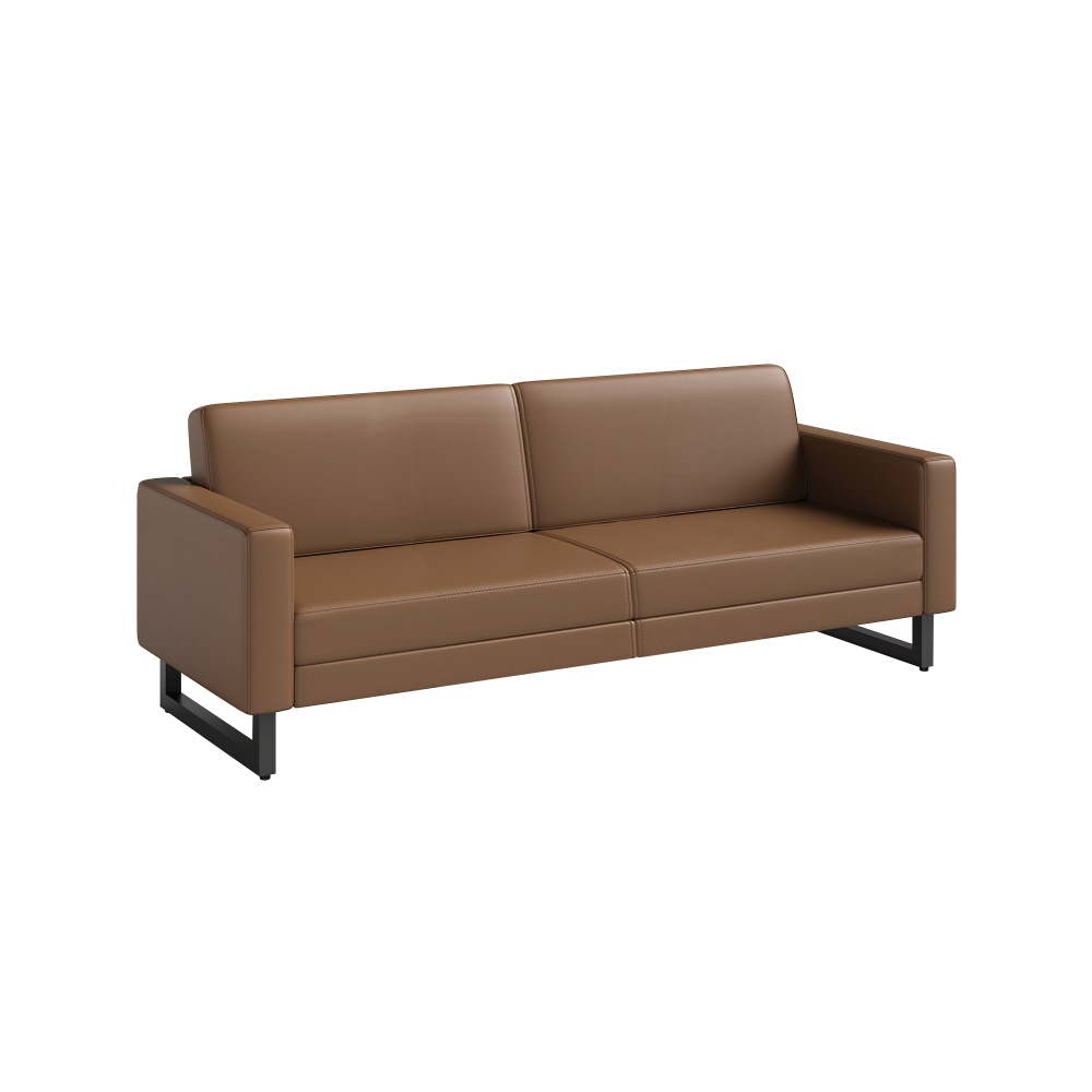 Safco Mirella Lounge Sofa, Cognac/Silver MPN:1730MRL2SLVCOG