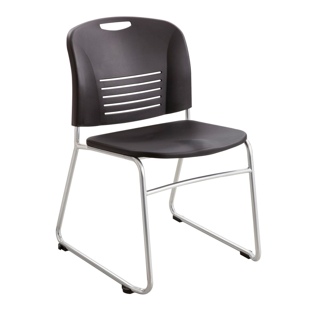 Safco Vy Stackable Chairs, Sled Base, Black, Set Of 2 MPN:4292BL