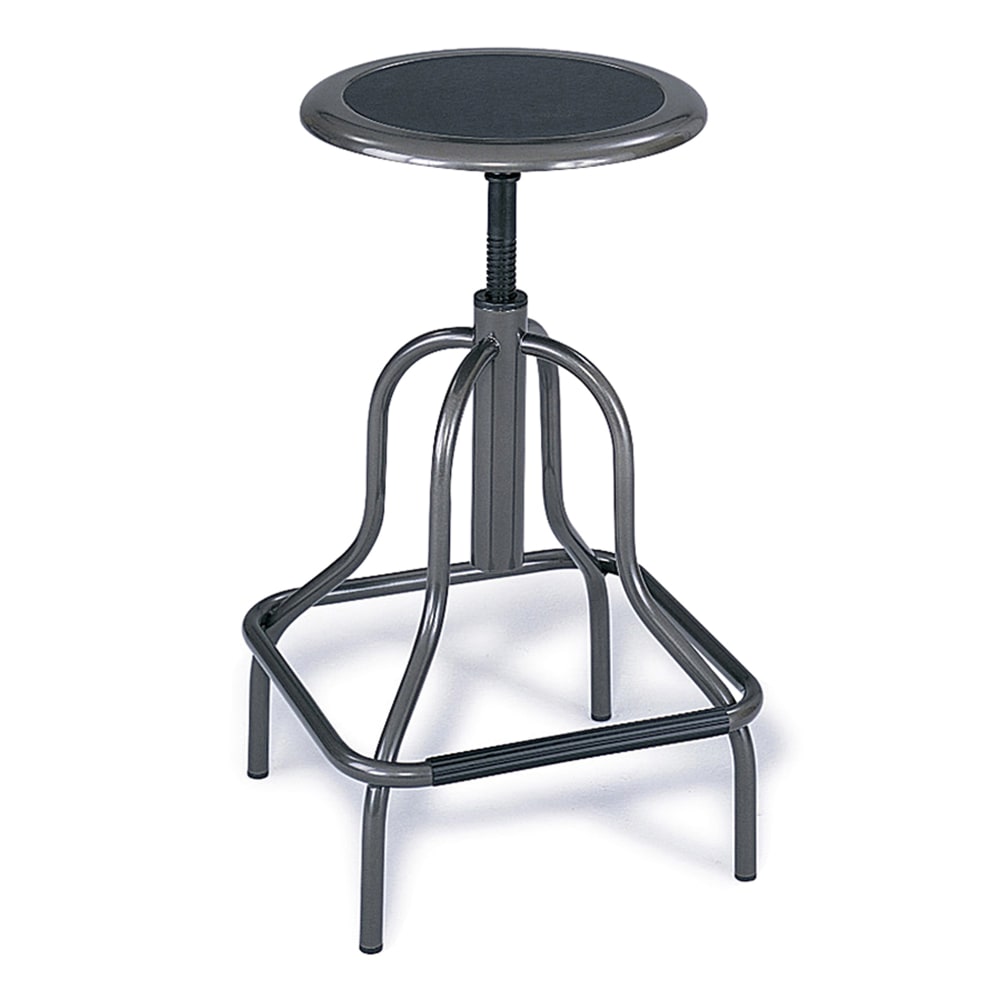 Safco Diesel Series High-Base Stool Without Back, Pewter Frame, Pewter Fabric MPN:6665