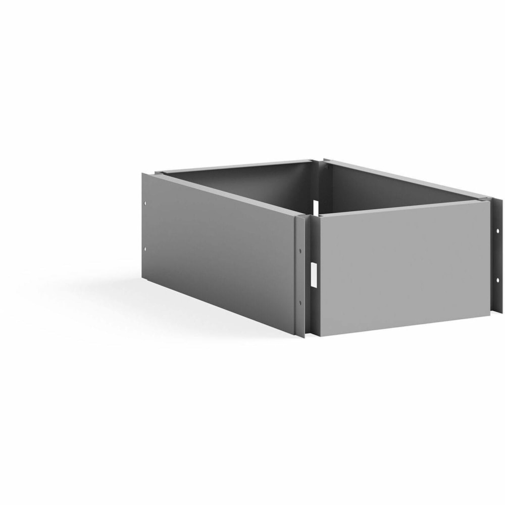 Safco Single Continuous Metal Locker Base Addition, 11.7inW x 16inD x 5.75inH, 4.50 lb Load Capacity, Gray, 1 Each, 5519GR MPN:5519GR