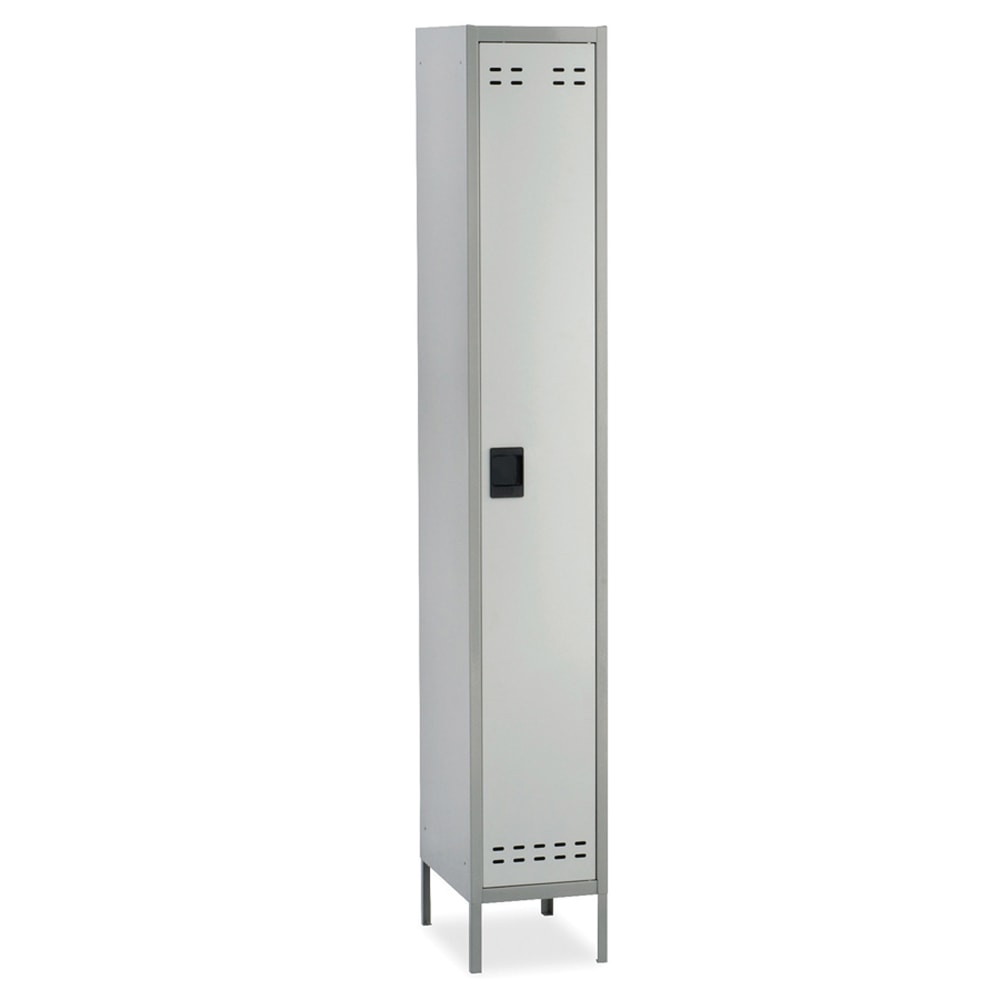 Safco Single-Tier Two-Tone Locker With Legs, 78inH x 18inW x 12inD, Gray MPN:5522GR